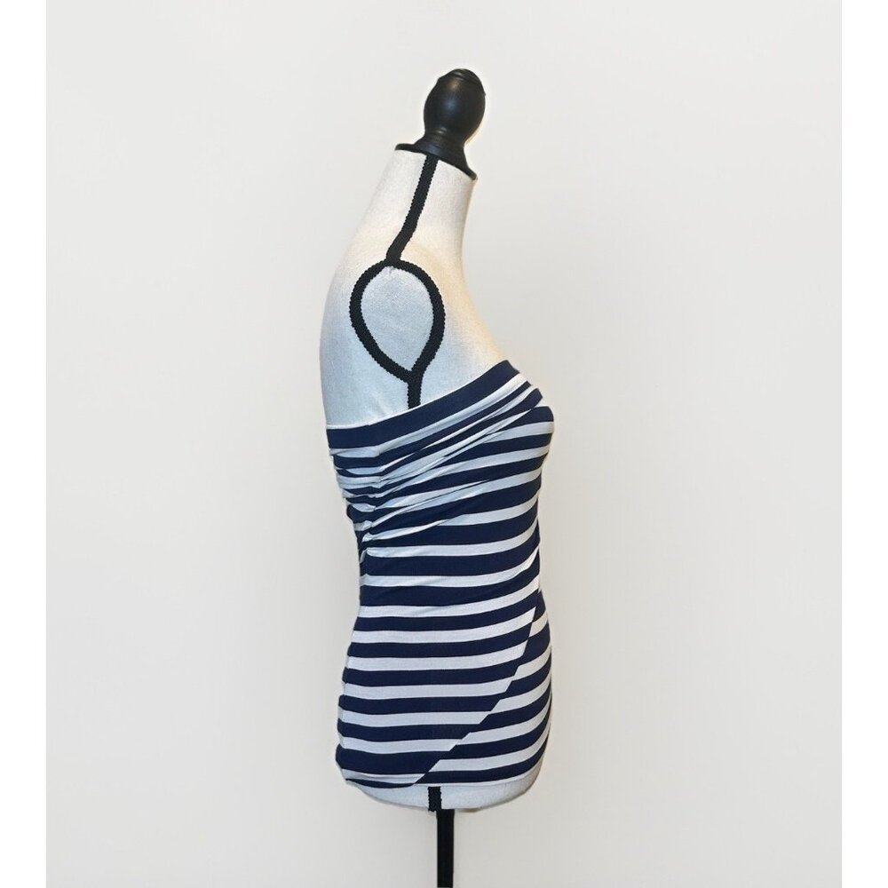 CAbi Top Skirt Women’s XS Navy Blue White Stripe Convertible Tube Top Skirt #789 - Picture 5 of 14